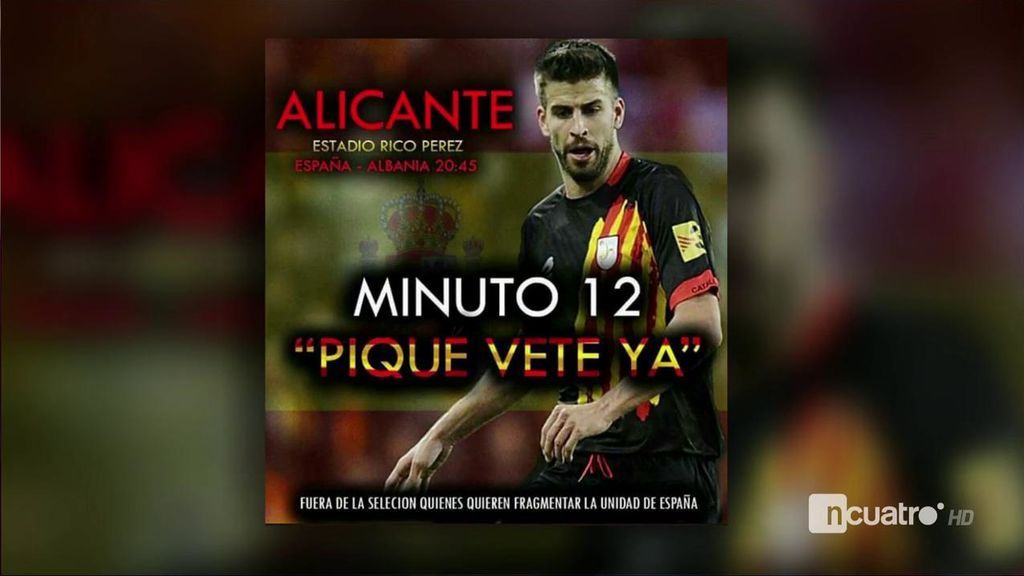 La pitada que se prepara en Alicante a Gerard Piqué durante el partido de la Selección