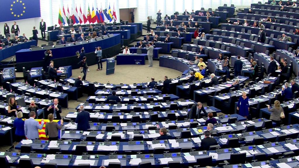 Diferentes opiniones en el debate sobre el problema catalán del Parlamento Europeo
