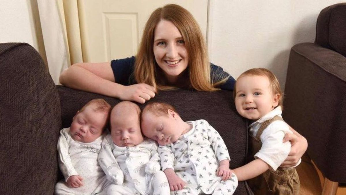Los médicos aseguraron que no podría tener hijos... ¡y fue madre de 4 bebés en un año!