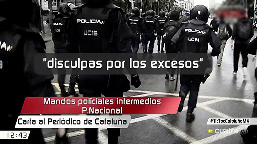 Mandos intermedios de la Policía Nacional piden disculpas por excesos el 1-O