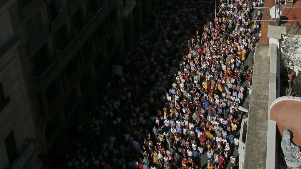 Impresionantes imágenes aéreas de la multitudinaria marcha en Barcelona