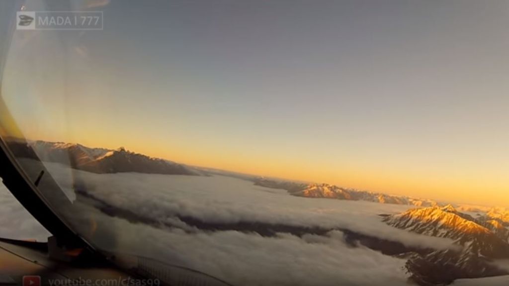 El increíble vídeo que muestra lo que ven los pilotos cuando aterrizan entre las nubes