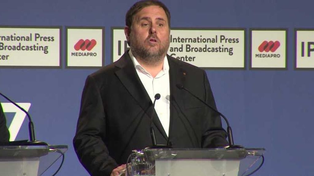 Oriol Junqueras, vicepresidente de la Generalitat de Cataluña, durante el 1-O