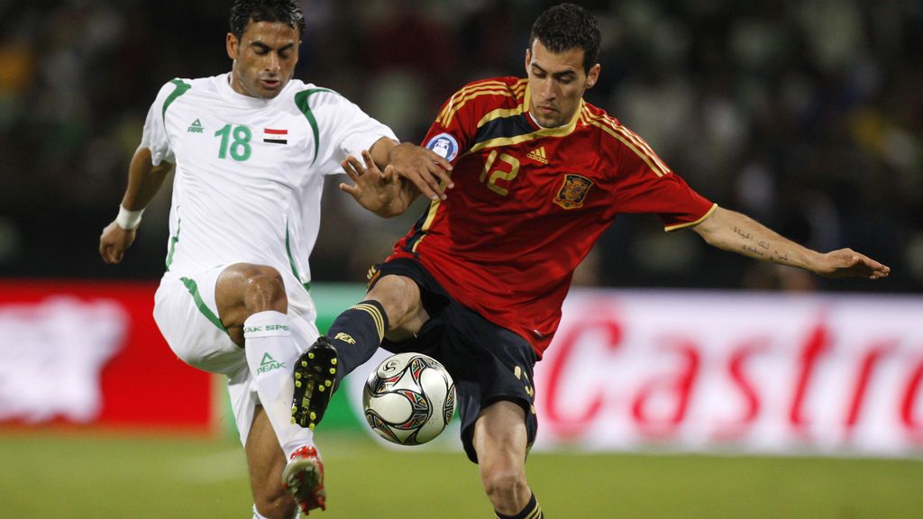 Sergio Busquets cumple ante Israel los 100 partidos con la Selección española