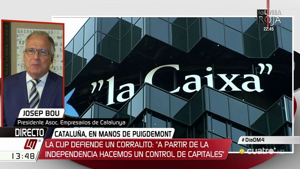 Josep Bou: "Muchos empresarios catalanes están guardando efectivo por miedo a un corralito" Josep Bou: "Muchos empresarios catalanes están guardando efectivo por miedo a un corralito"