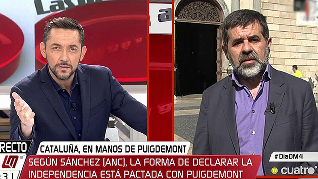 J. Sánchez (‘Asamblea nacional catalana’): “Que habrá declaración está claro, que hay voluntad de diálogo también”