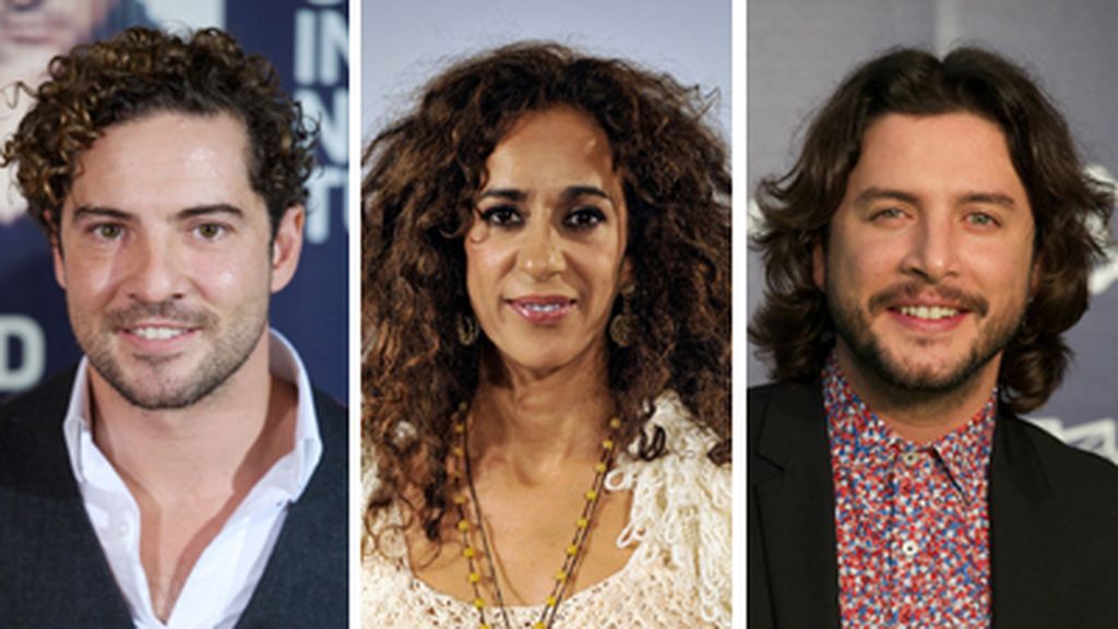 David Bisbal, Rosario Flores y Manu Carrasco