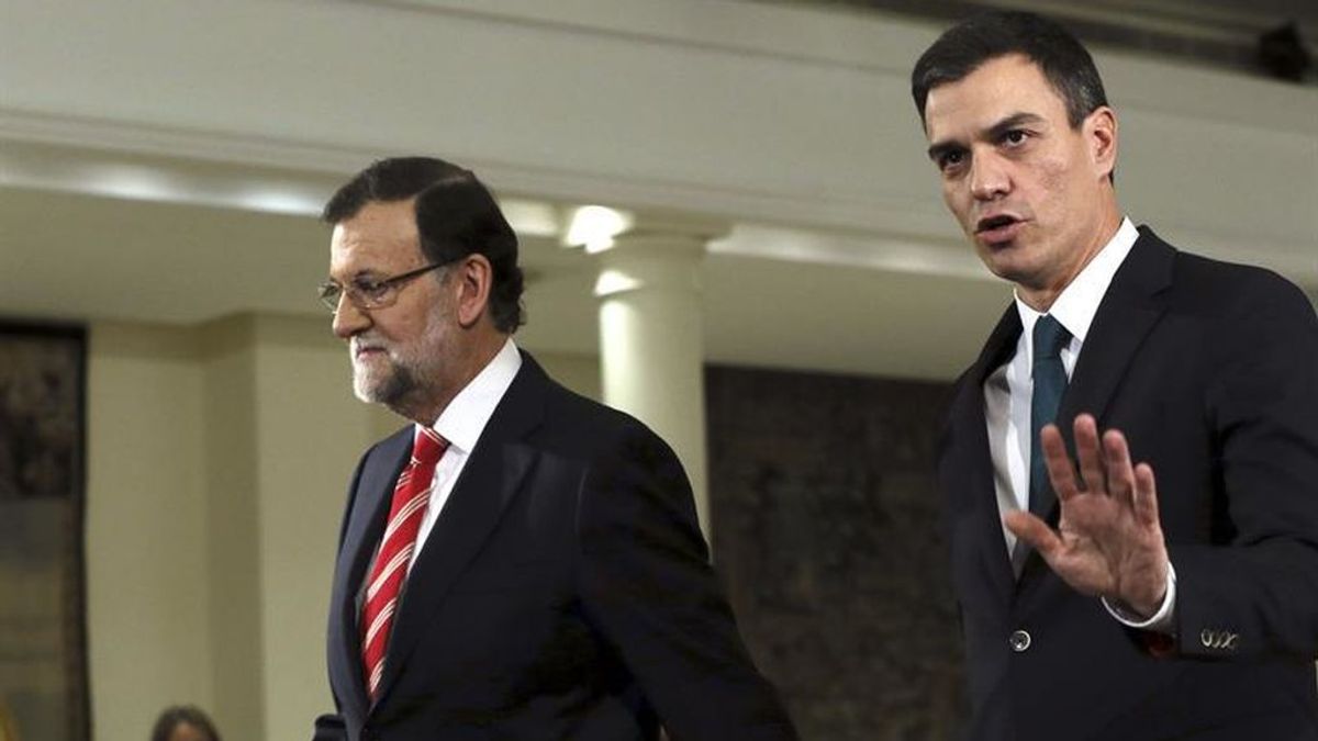 Pedro Sánchez se reune en Moncloa con Mariano Rajoy