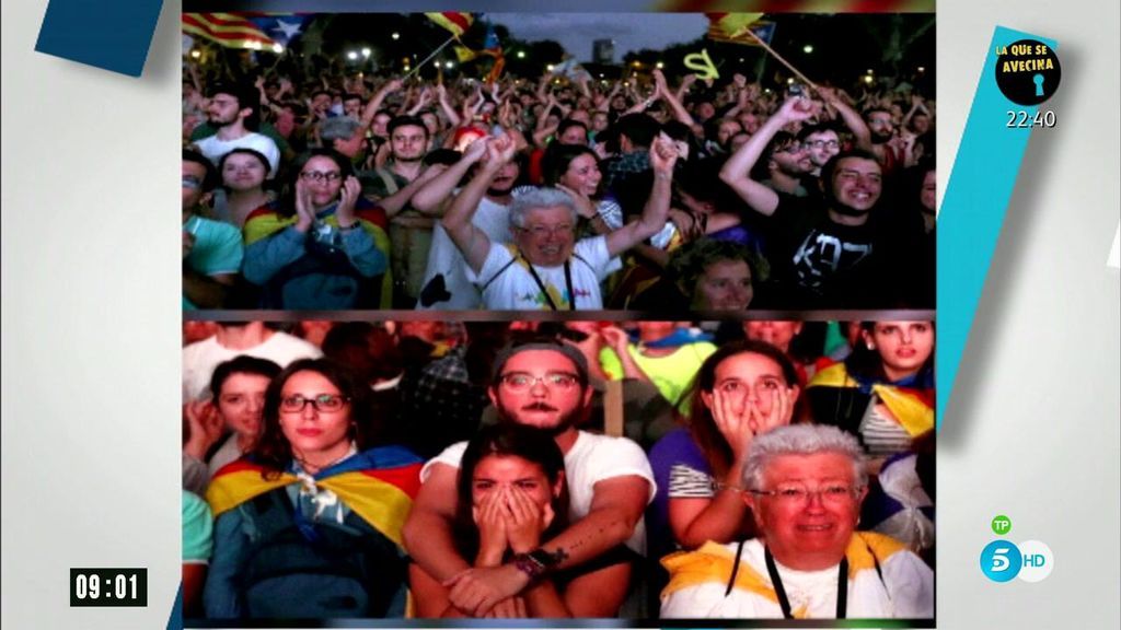 Euforia y decepción en 10 segundos de los independentistas catalanes