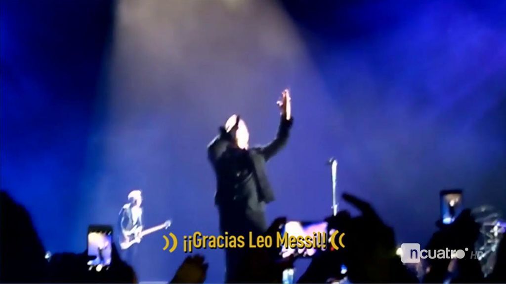 Bono retrasa su concierto de U2 en Argentina y empieza con una dedicatoria a Leo Messi