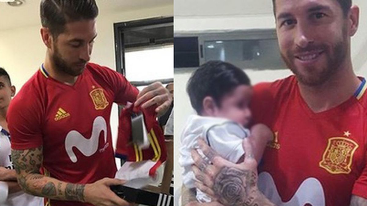El precioso detalle de Sergio Ramos al conocer al pequeño Ramos, hijo de un policía israelí muerto en un atentado