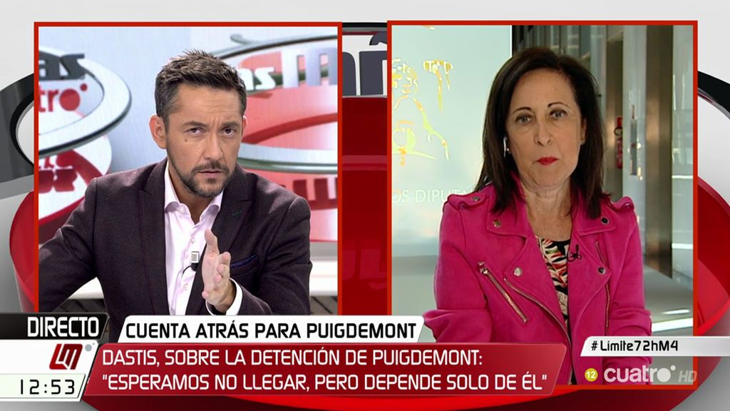 ¿Se puede detener a Puigdemont? Margarita Robles dice que eso "sólo atañe al poder judicial"