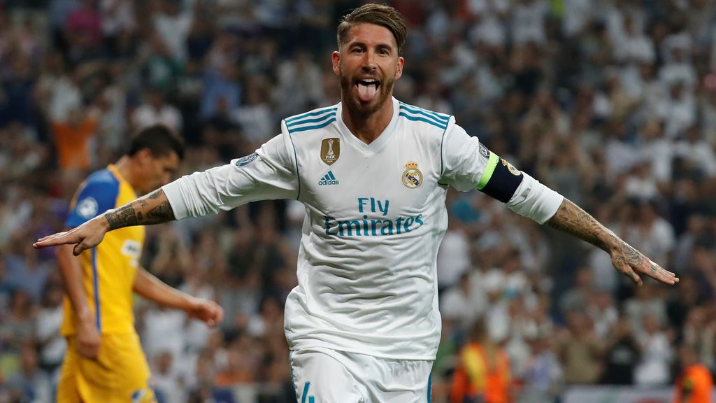 Sergio Ramos presume de la bandera de España