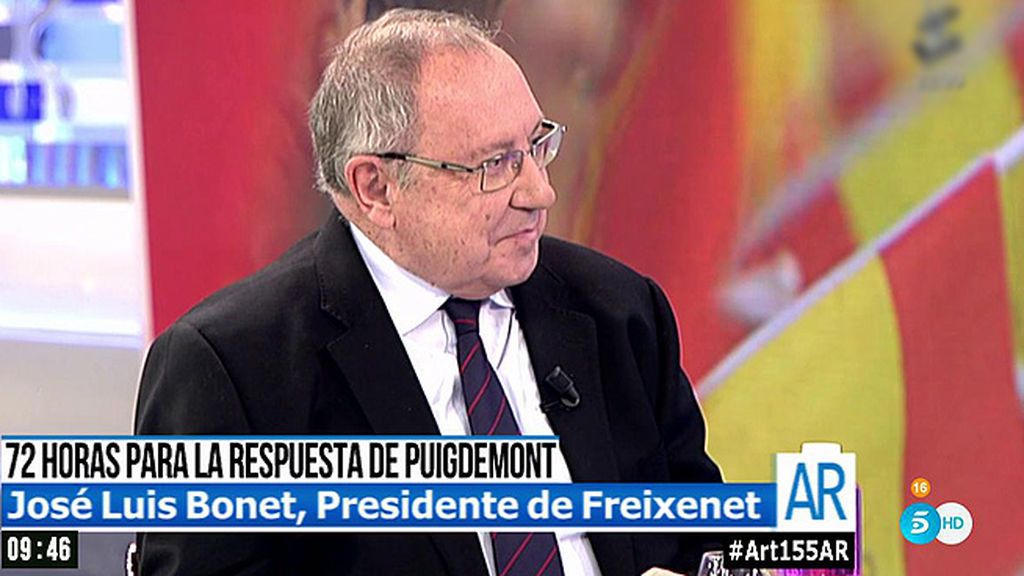 J.L. Bonet, presidente de Freixenet: "El boicot es una demostración más de la anomalía en la que está  Cataluña"