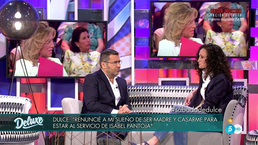 Dulce: "Renuncié a mi sueño de ser madre para estar al servicio de Isabel Pantoja"