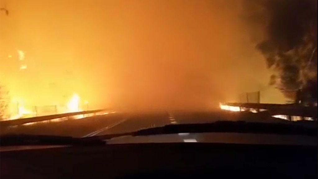 “Estamos en el fuego”: el desgarrador testimonio de una pareja atrapada por las llamas en una carretera gallega