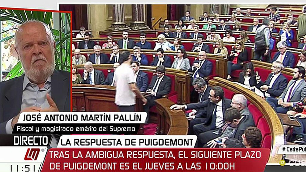 Martín Pallín: "Gramatical y jurídicamente no hubo declaración de independencia"