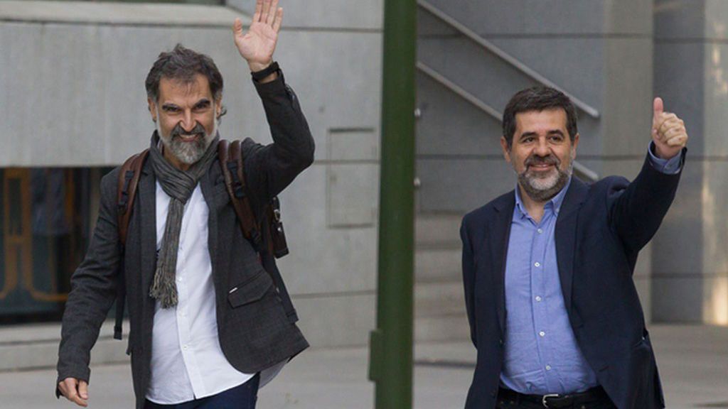 Prisión sin fianza para los presidentes de ANC y Òmnium, Jordi Sànchez y Jordi Cuixart