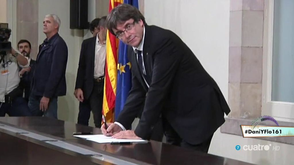 Ponemos el Daniflorizador en la declaración de independencia que firmó Puigdemont