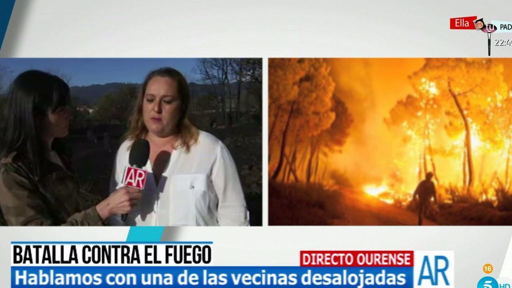 Marta, desalojada por los incendios en Orense: "Casi nos queman vivos"