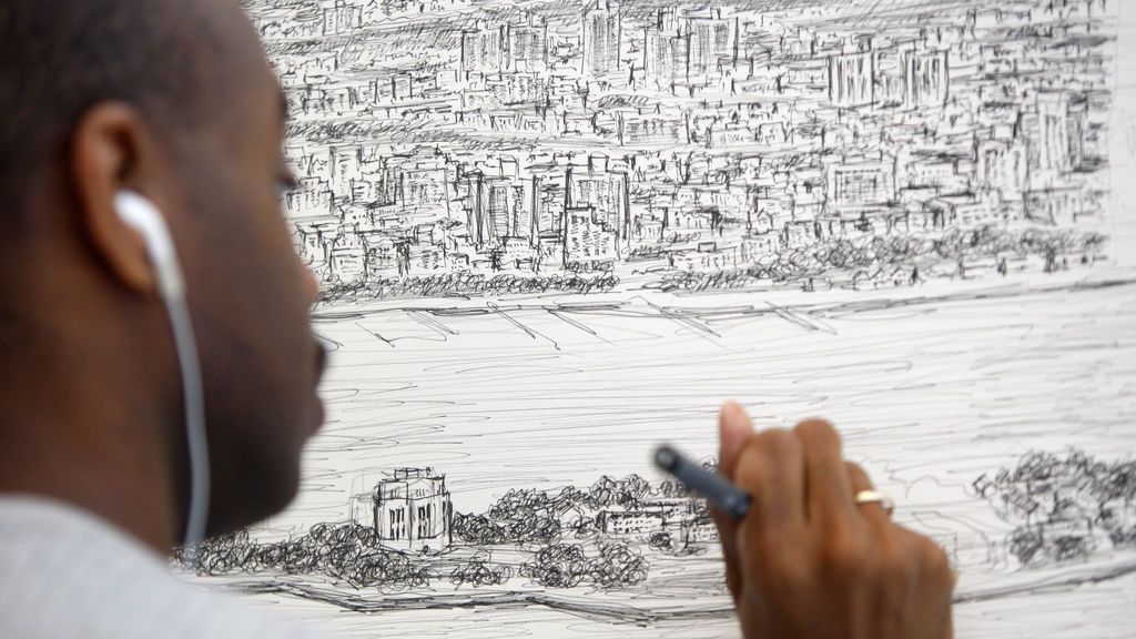 El genio de Stephen Wiltshire, artista con autismo que dibuja ciudades enteras de memoria