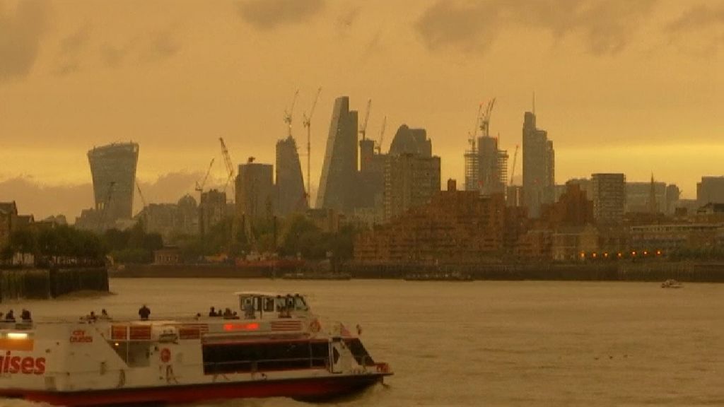 Los incendios en España y Portugal tiñen de amarillento el cielo de Londres