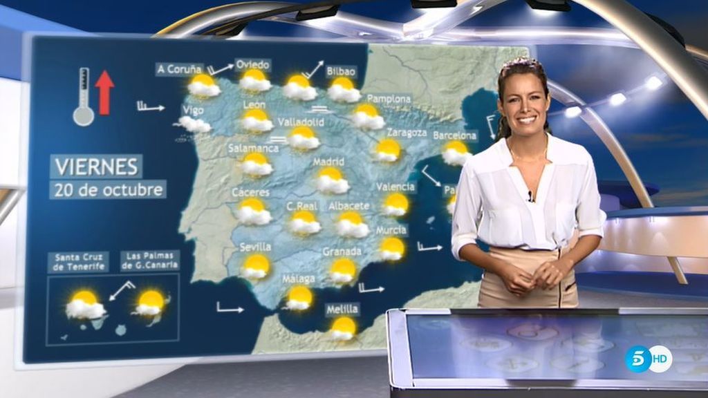 Previsión viernes: suben las temperaturas, pero siguen los cielos nubosos