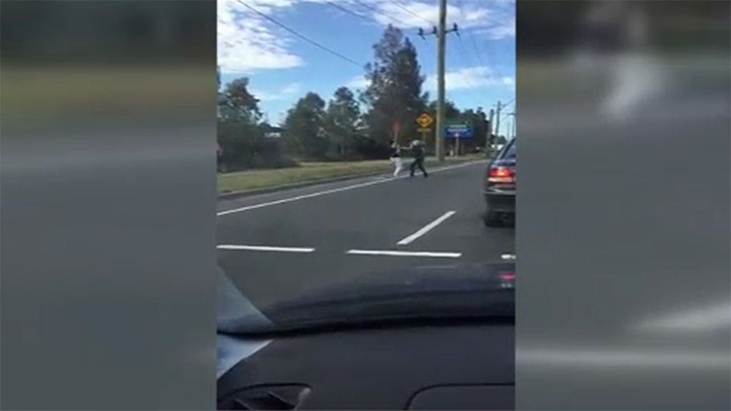 Dos mujeres se pelean en plena carretera bajo la atenta mirada de los conductores