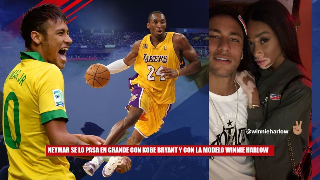 Un trío de lujo: ¿a qué jugaban juntos Neymar, Kobe Bryant y la modelo Winnie Harlow?