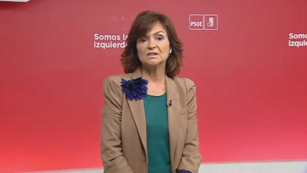 Carmen Calvo adelanta que han pactado con Rajoy celebrar elecciones en Cataluña en enero