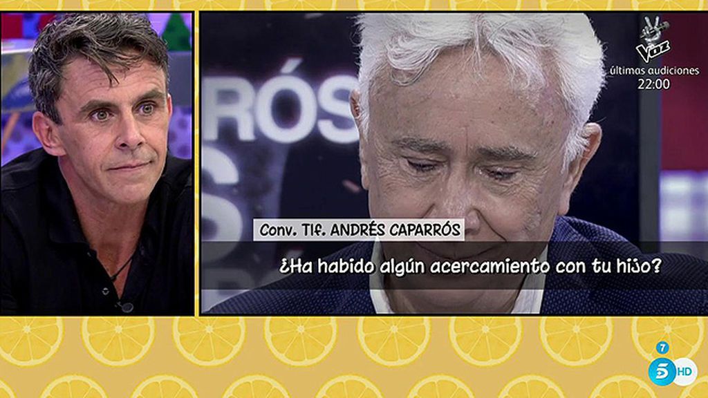 Andrés Caparrós, sobre su hijo Alonso: "No hay ninguna relación"