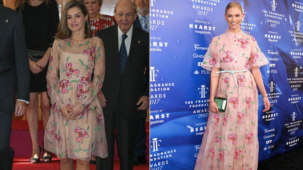 Flores bordadas y mucha transparencia: así es el vestido 'top model' de la Reina Letizia