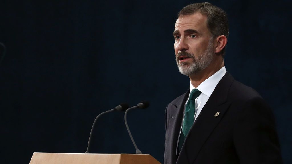 El rey Felipe durante su intervención en la ceremonia de entrega de los Premios Princesa de Asturias 2017