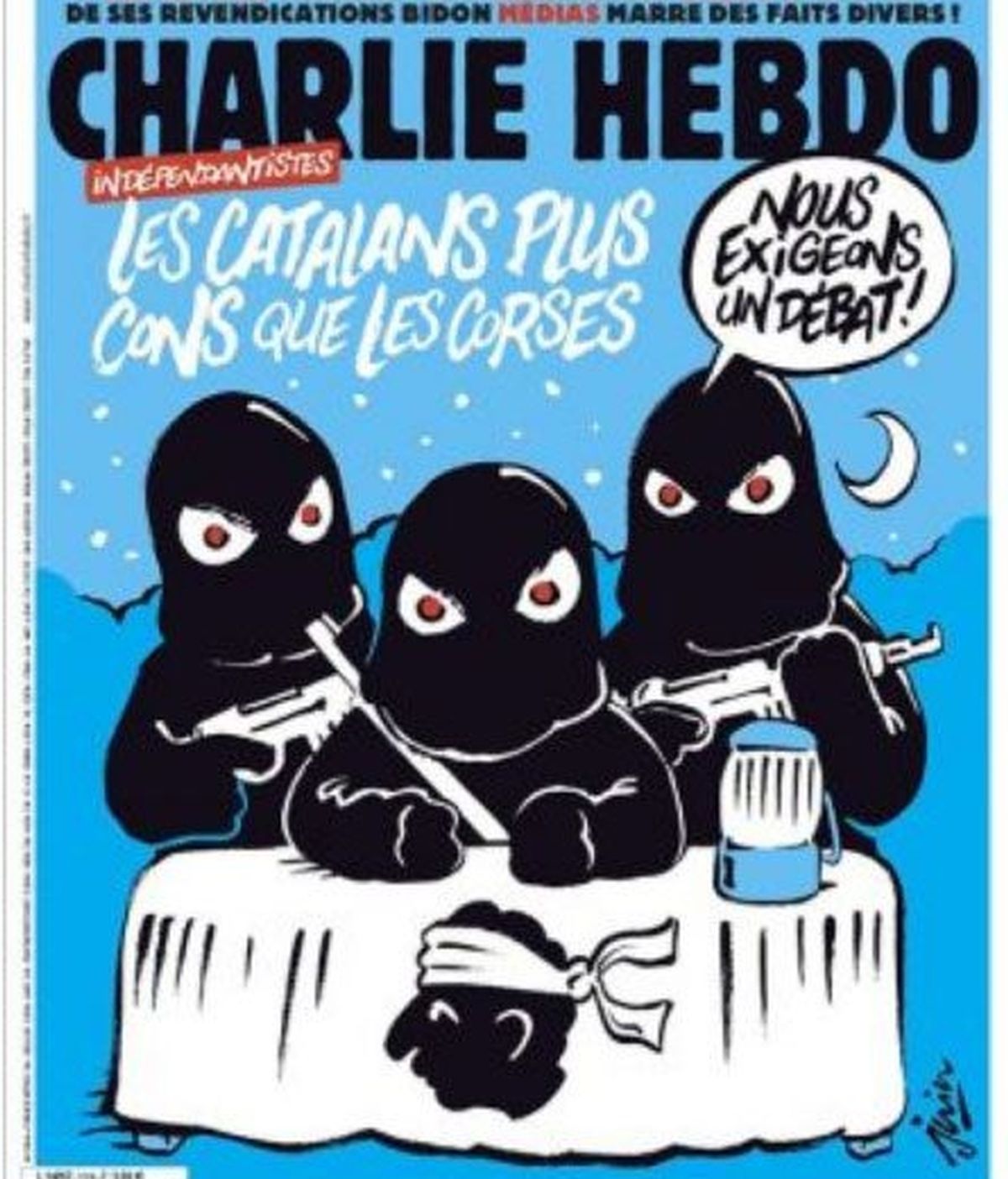 Portada del semanario francés 'Charlie Hebdo' sobre la situación de Cataluña tras el 1-O