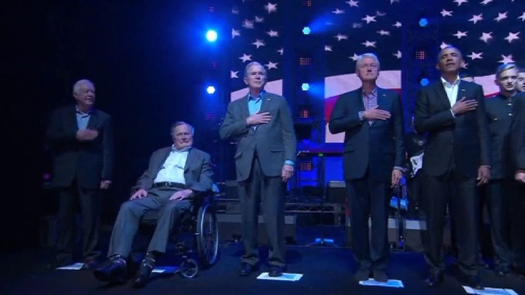 Cinco expresidentes de EEUU recaudan fondos para las víctimas de Harvey