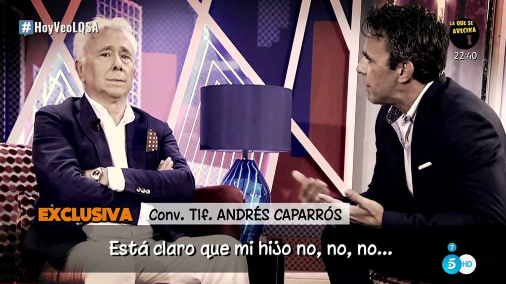 En exclusiva, el padre de Alonso Caparrós: “No quiero ver a mi hijo, no quiero saber nada”