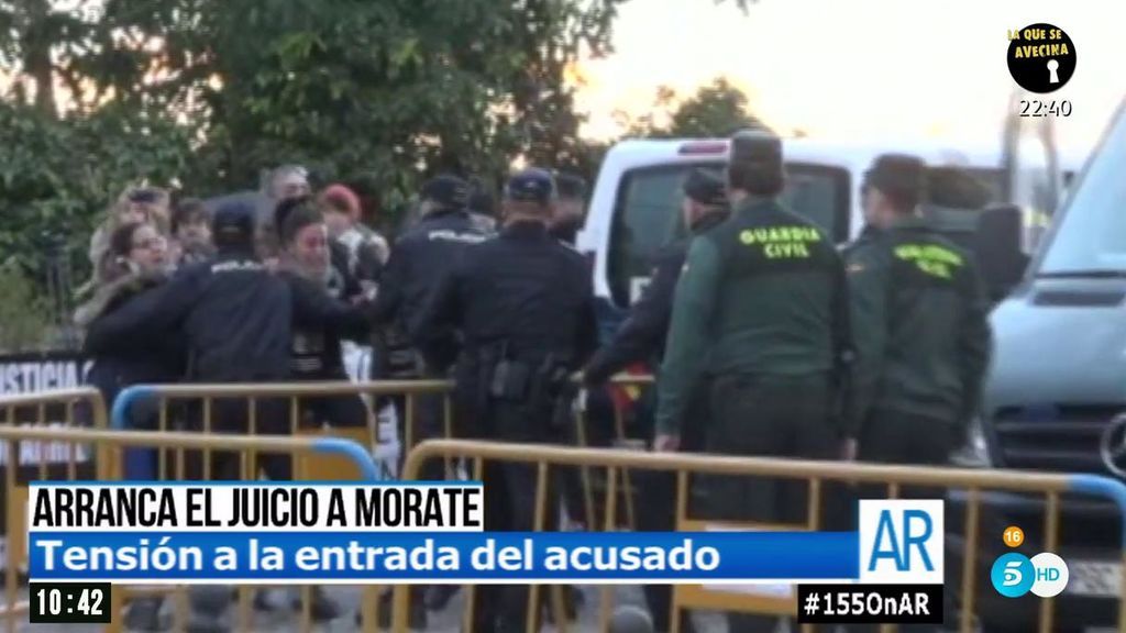 Los momentos de tensión en la llegada de Morate al juicio por el doble crimen de Cuencua