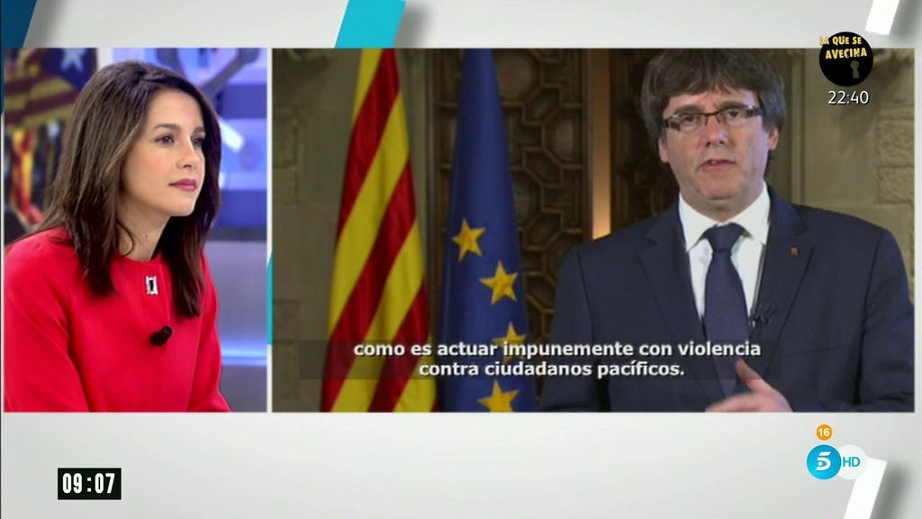 La entrevista completa a Inés Arrimadas en 'El programa de Ana Rosa'