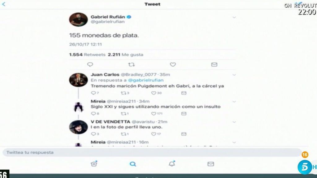 Rufián insinúa que Puigdemont es ‘Judas’: “155 monedas"