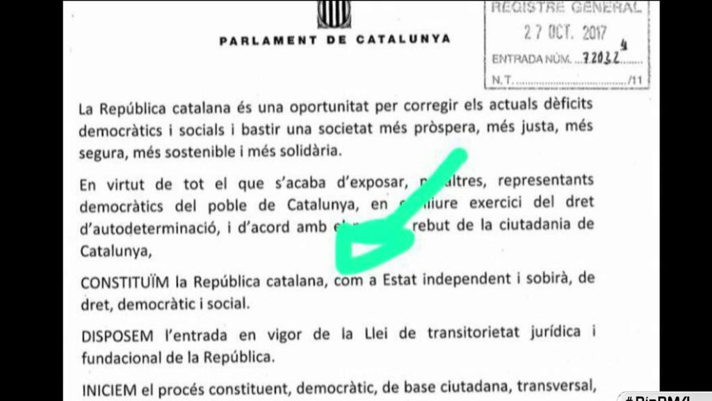 Última hora: Junts Pel Si  y la CUP proponen declarar "la República Catalana como Estado independiente"