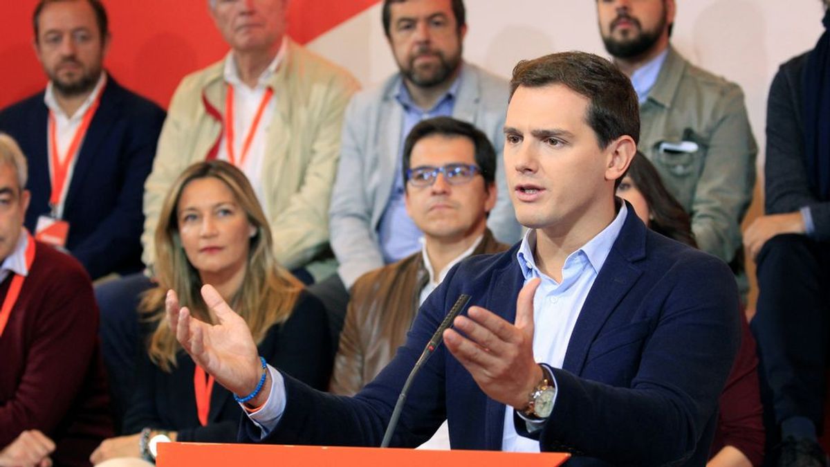 El presidente de Ciudadanos, Albert Rivera, durante su intervención en el Consejo General de Ciudadanos en el que se ha abordado la situación en Cataluña.