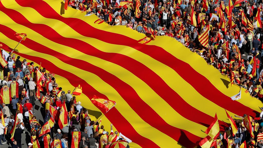 La manifestación por la unidad en Barcelona, en imágenes