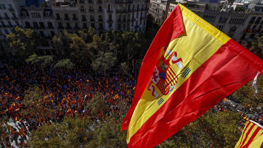 La manifestación por la unidad en Barcelona, en imágenes