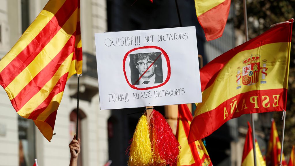La manifestación por la unidad en Barcelona, en imágenes