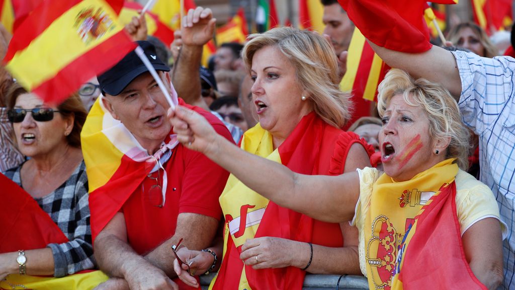 La manifestación por la unidad en Barcelona, en imágenes