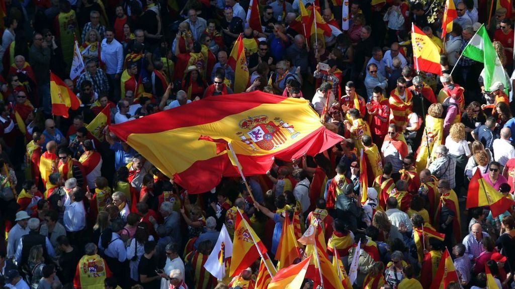 La manifestación por la unidad en Barcelona, en imágenes