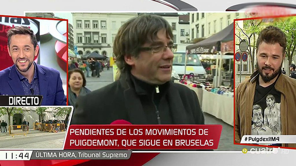 Rufián: “Puigdemont está intentando internacionalizar el proceso político que vive Cataluña”