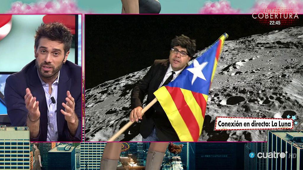 Puigdemont, en la Luna: “Esto es un pequeño paso para el hombre, pero un gran paso para la Generalitat”