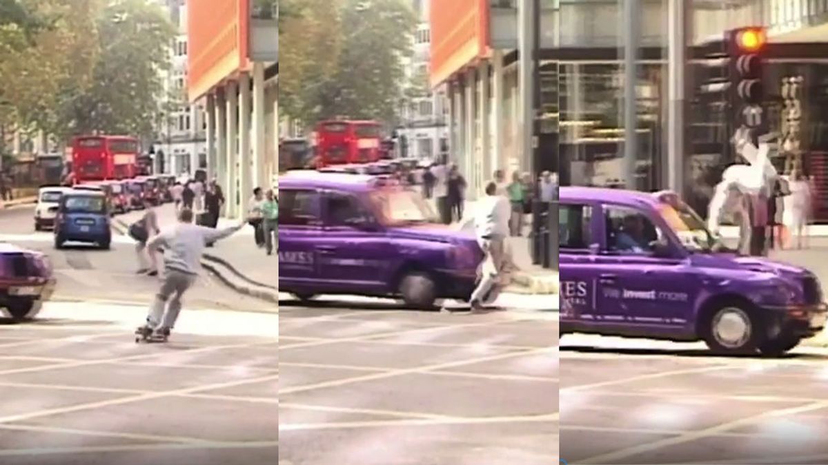 El instante en que un skater es atropellado en Londres mientras grababa un vídeo para Instagram