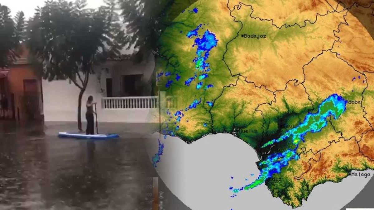 La borrasca acaba de llegar y ya hay inundaciones: las lluvias de Cádiz, en redes